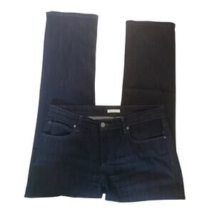 Eileen Fisher Black Organic Cotton Stretch Boot Cut 5 Pocket Jeans 12P